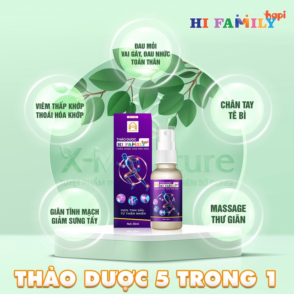 Combo 3 hộp Tinh Dầu thảo dược Xương Khớp Hi FAMILY Giảm đau nhức xương khớp Hết đau lưng Vai Gáy Tê Bì Chân Tay