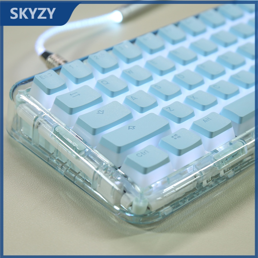 Pudding Keycap mới Cấu hình OEM Chất liệu PBT Truyền ánh sáng RGB Bàn phím cơ học Keycaps 115 Phím