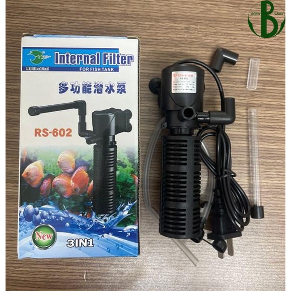 Sủi oxi kiêm máy lọc nước mini dành cho bể cá nhỏ Rs602 Rs605