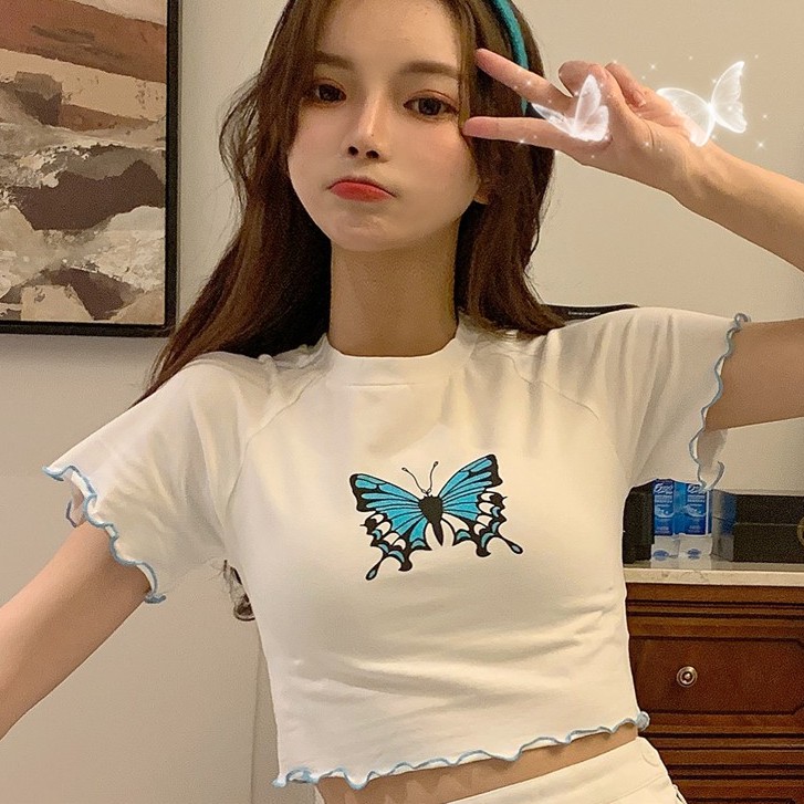 [SẴN] Áo croptop nữ tay ngắn Ulzzang Quảng Châu ATC27