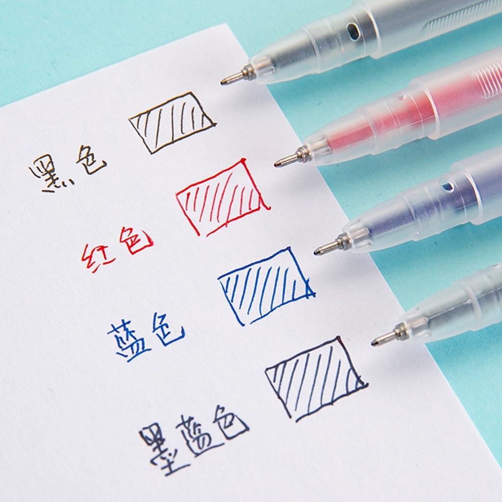 Bút Mực Gel Mực Đen Ngòi 0.5mm Thiết Kế Vỏ Màu Đen Độc Đáo Cho Học Sinh/Văn Phòng