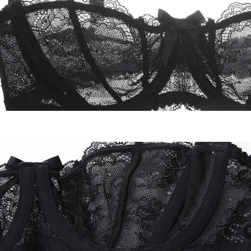 Set đồ lót VARSBABY phối ren xuyên thấu quyến rũ thời trang cho nữ