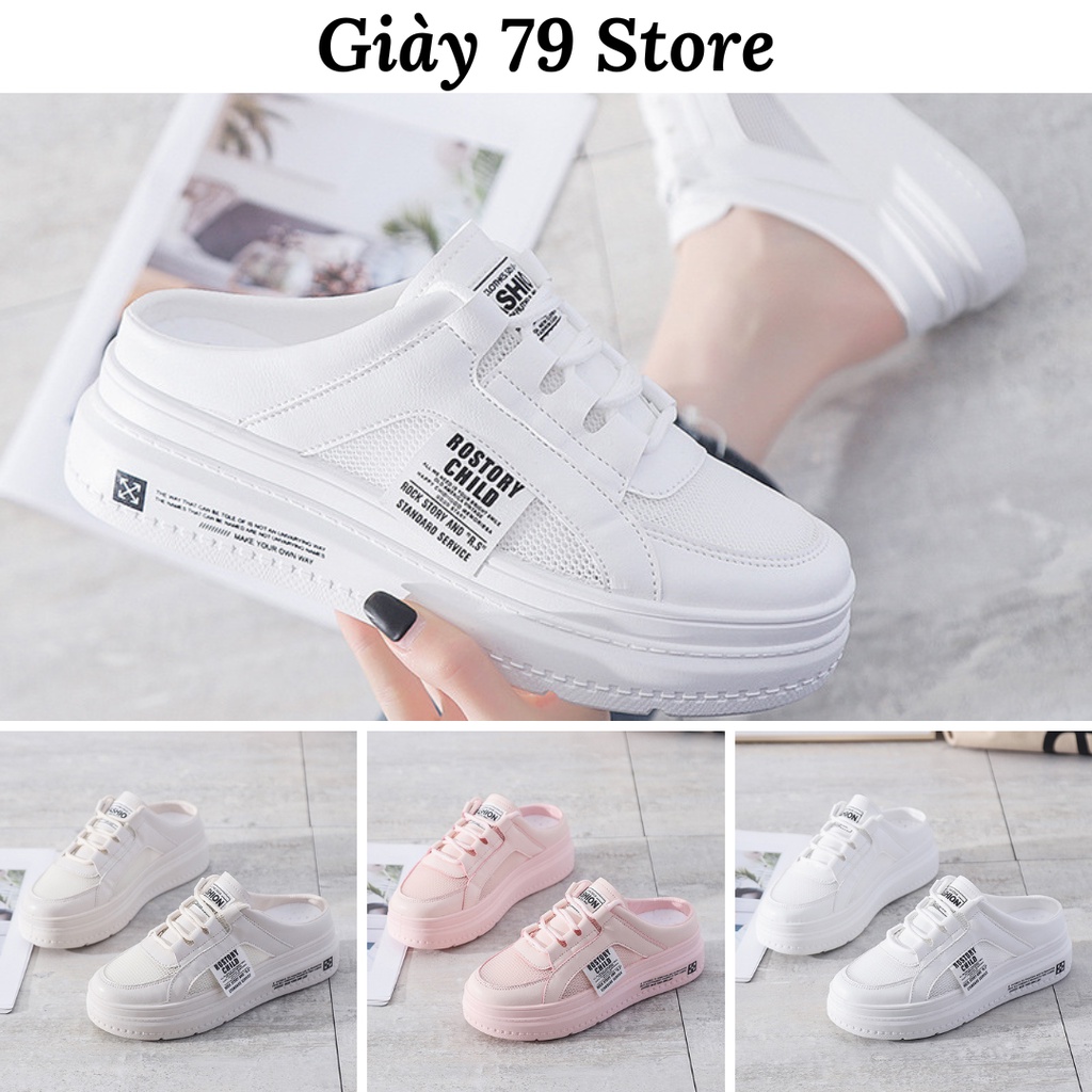 Giày Sục Nữ, Giày Đạp Gót Buộc Dây Phong Cách Ulzzang Nhiều Màu - G03