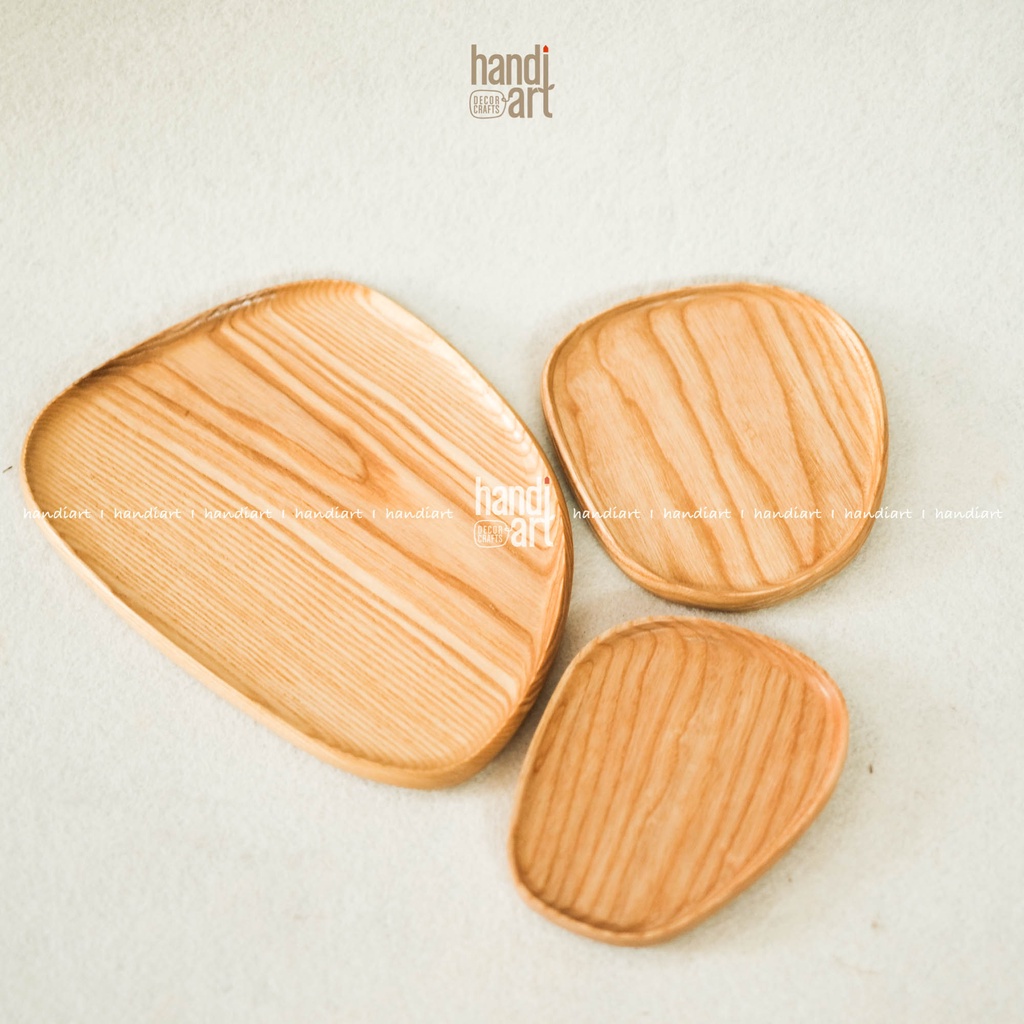 Dĩa gỗ lêch, Khay gỗ bàn ăn -  wooden tray