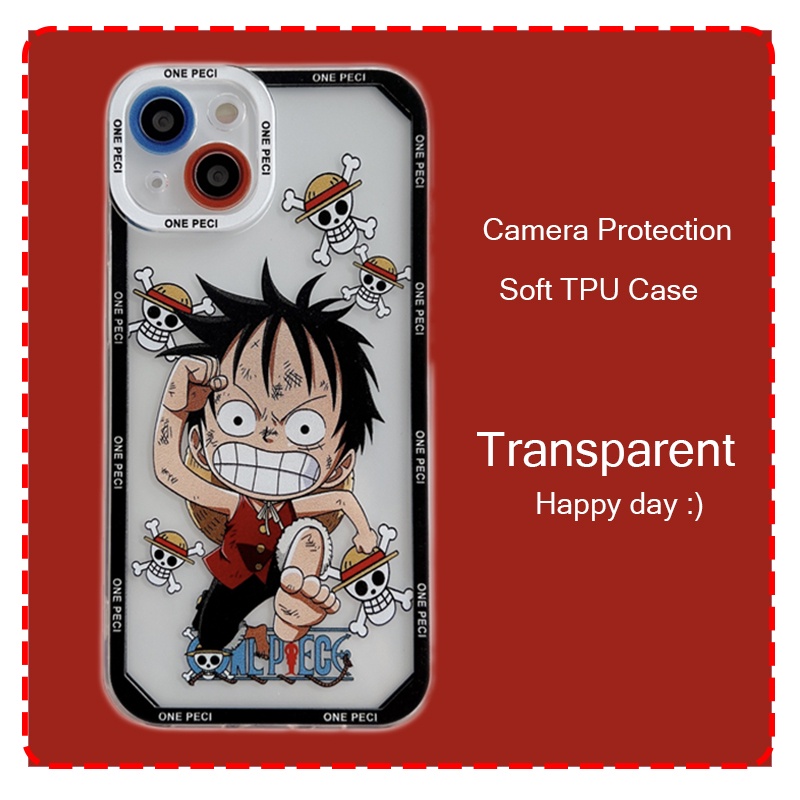 Ốp Điện Thoại Họa Tiết One Piece Monkey D Luffy Cho iPhone 14 Plus Pro Max 13 12 11 Pro Max X XR XS Max 8 7 Plus SE 2020