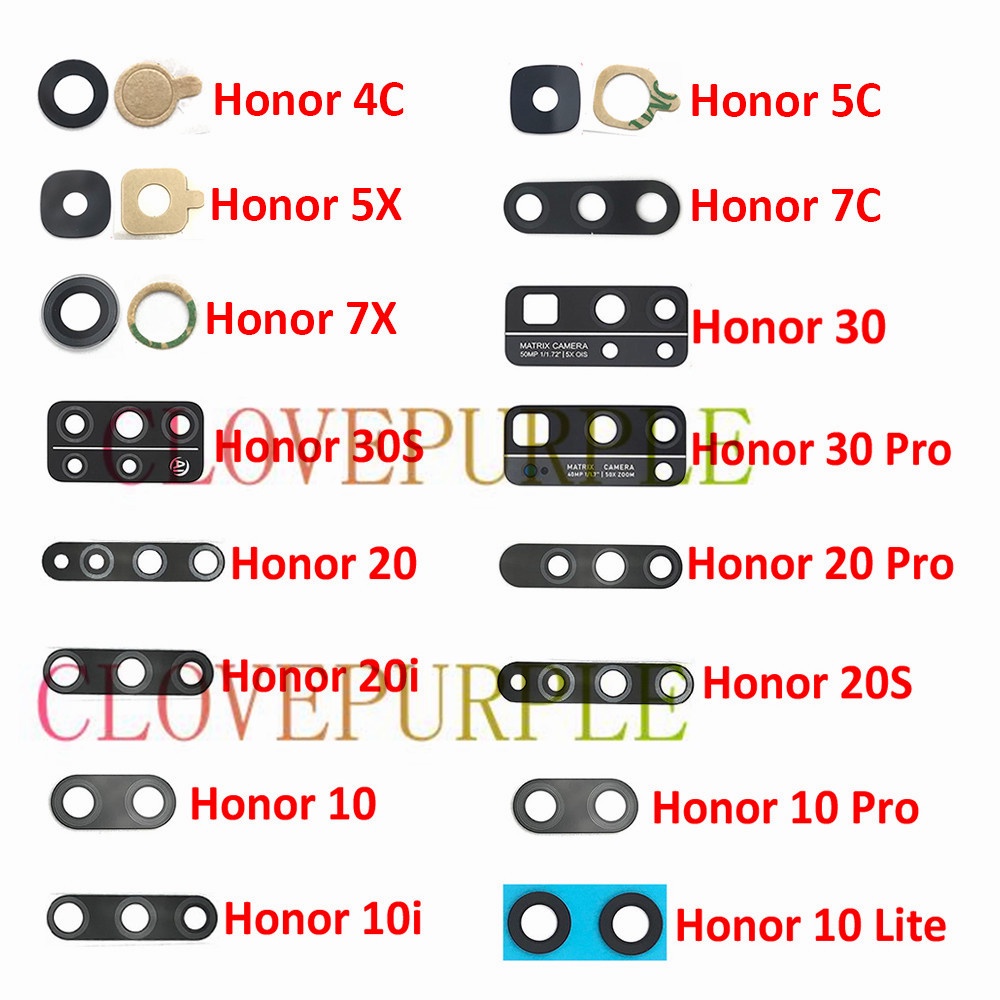 1 X Kính Cường Lực Bảo Vệ Camera Sau Cho Huawei Honor 7c 7x 10 20 30 10i 20i 20s 30s Pro 10 30 Lite