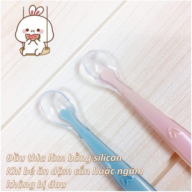 [Giá ưu đãi] Set 2 Thìa/ Muỗng Ăn Dặm Cho Bé Silicon AAG Cao Cấp Hàn Quốc