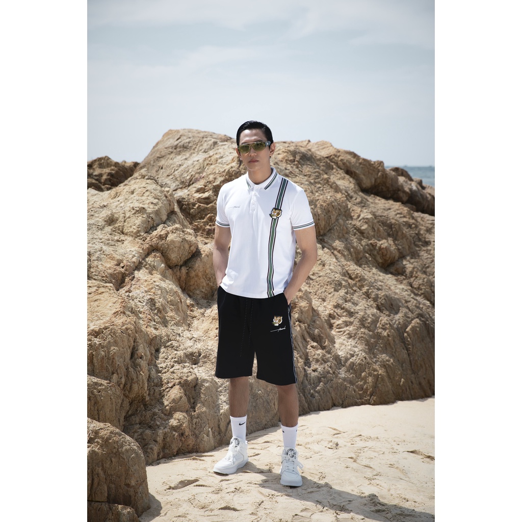 Áo Polo nam Amand x Tiger Patch Polo - White