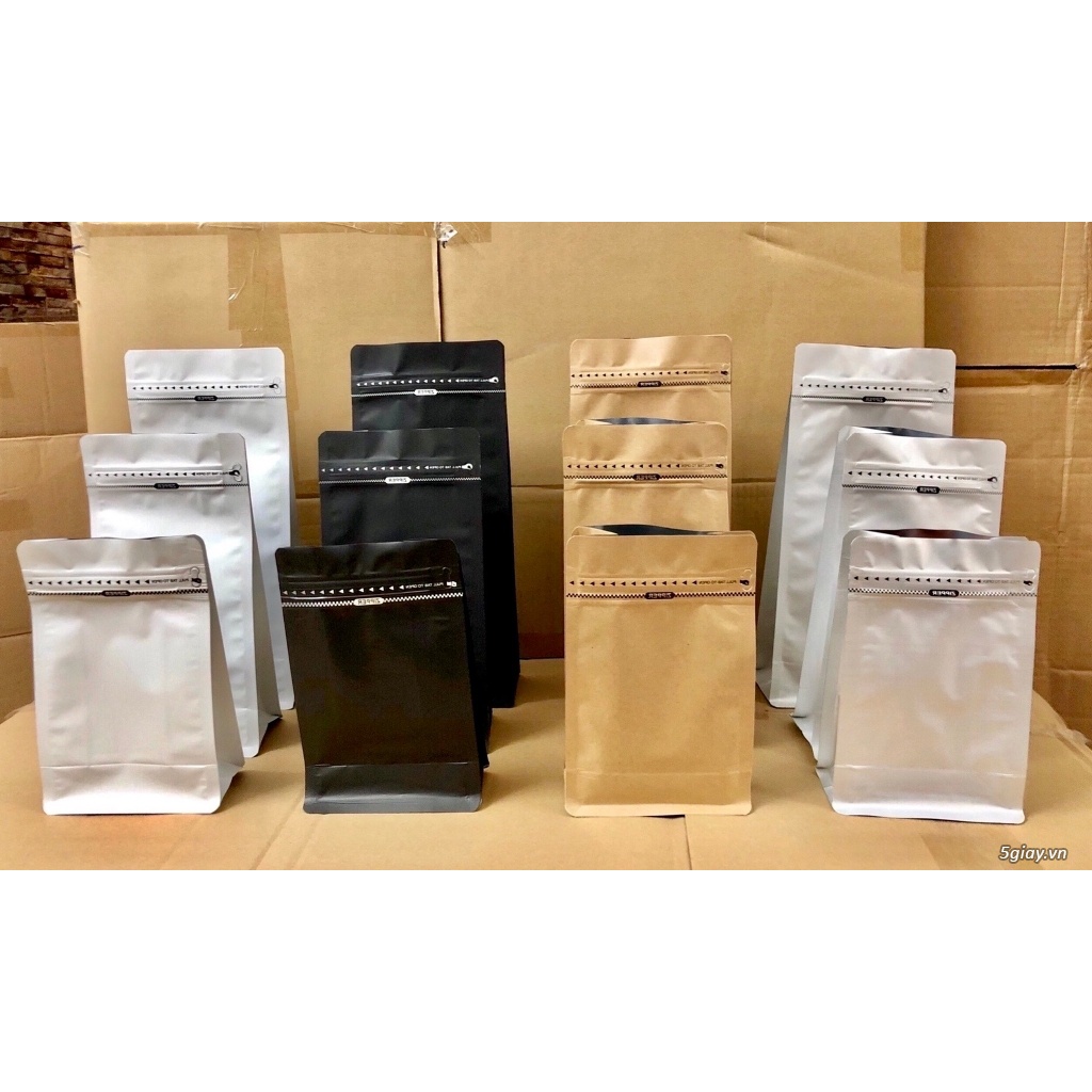 Túi Zipper 8 Cạnh Đen Đựng Thực Phẩm Chất Lượng Cao, Giá Siêu Rẻ | Số lượng: 1kg