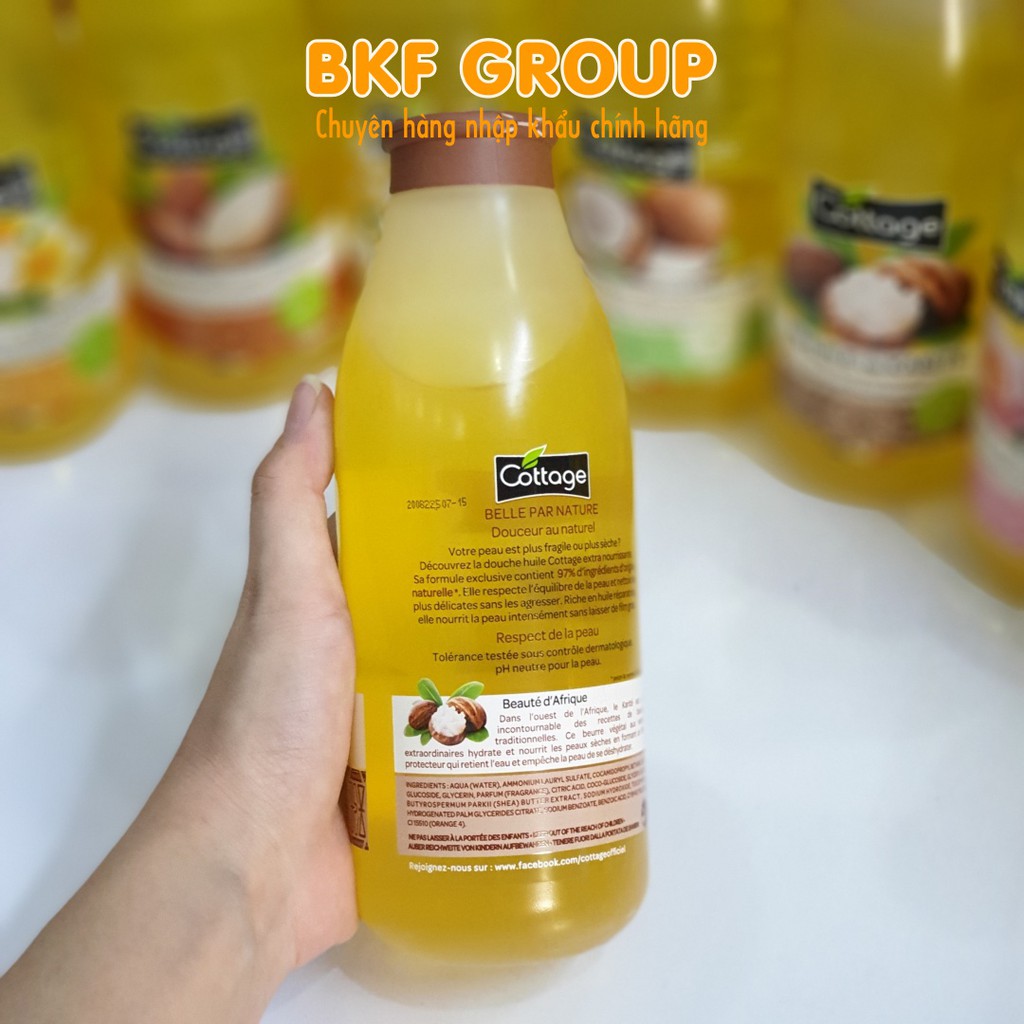 COTTAGE Karite - Sữa tắm dưỡng da 560ml Nhập Pháp