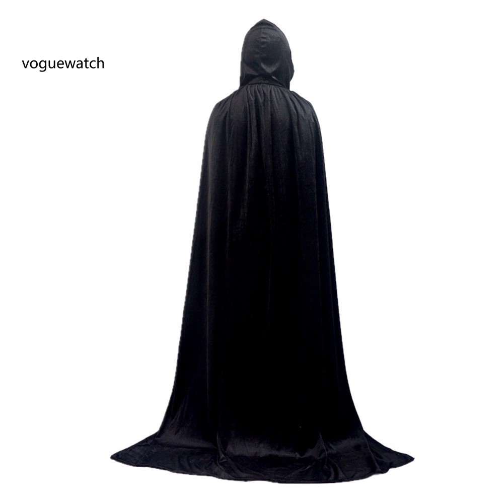 Áo choàng che toàn thân unisex có mũ dùng để hóa trang phù thủy/ma cà rồng trong tiệc Halloween | BigBuy360 - bigbuy360.vn