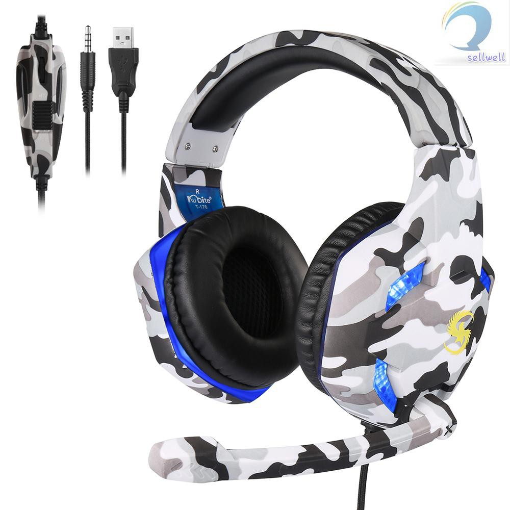 Tai Nghe Gaming Kubite T176 Có Dây Chuẩn 3.5mm + Usb Có Thể Điều Chỉnh Âm Lượng