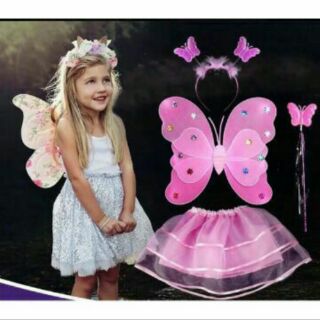Bộ đồ hóa trang thiên thần vui halloween kèm váy + cài tóc