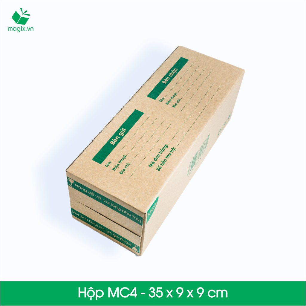 MC4 - 35x9x9 cm - 60 Thùng hộp carton+ 25 decal HÀNG DỄ VỠ