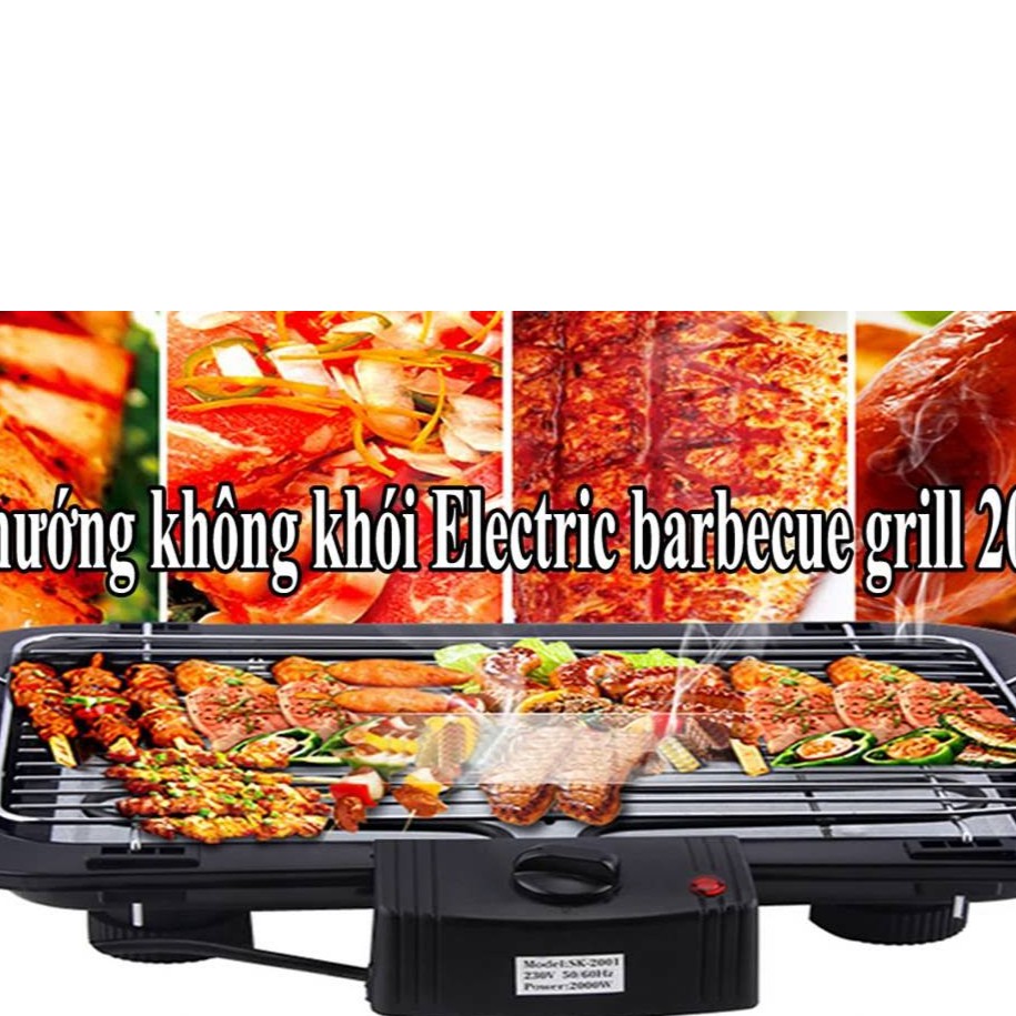 Bếp nướng điện BBQ Electric Barbecue Grill 2000W (Đen)