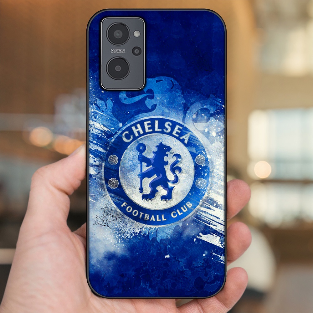 Ốp lưng Realme 9i viền đen in hình Chelsea FC