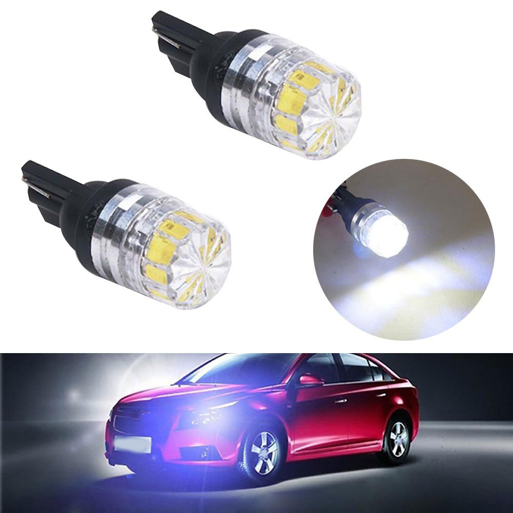 2 Bóng Đèn Led 12v T10 5050 5smd Ánh Sáng Trắng Cho Xe Hơi