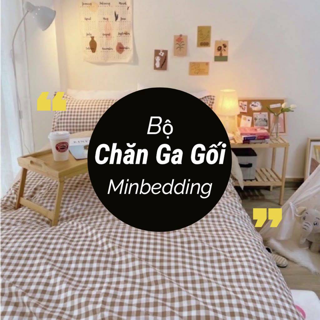 Bộ chăn ga gối, ga giường cotton poly 5 món, 4 món M2, M6, M8, 2M2 kẻ Hàn Quốc, bo chun drap giường miễn phí | BigBuy360 - bigbuy360.vn
