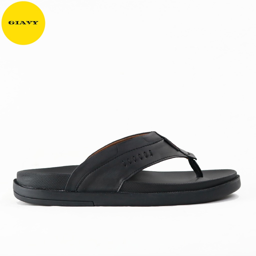 Dép kẹp nam, dép kẹp quai da đế cao DU5793/12 - GIÀY GIAVY