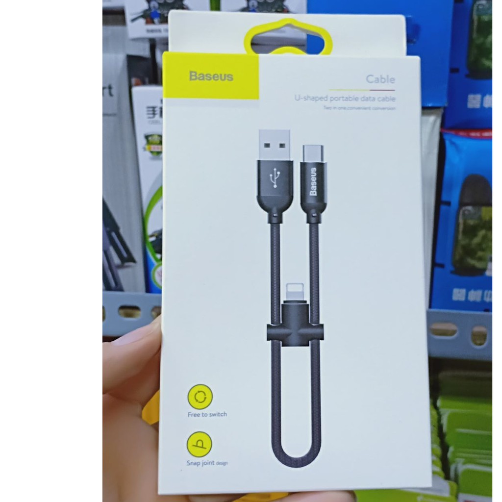 Cáp sạc Baseus 2 in 1 Type-C iphone