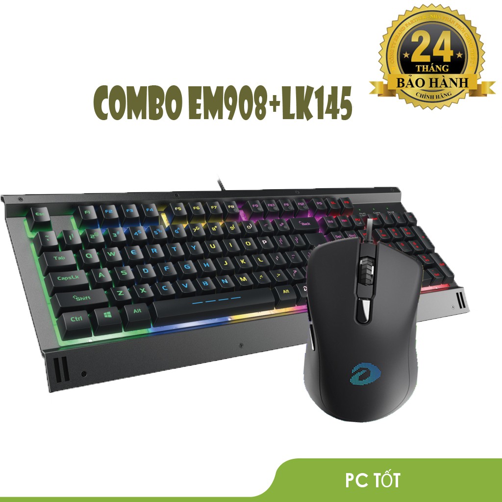 Combo bộ bàn phím Dareu LK145 và EM908 | BigBuy360 - bigbuy360.vn