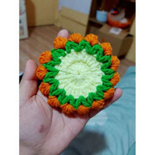 Đế lót ly bằng len handmade