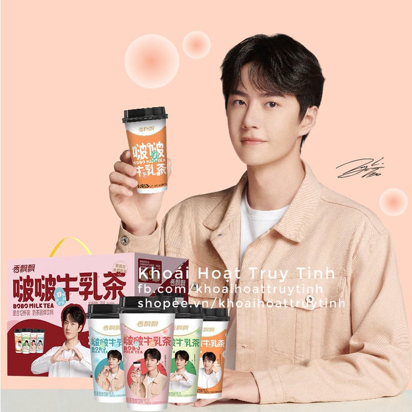 Hương Phiêu Phiêu Bobo Milk Tea Trà sữa đóng hộp tự pha uống liền - Vương Nhất Bác