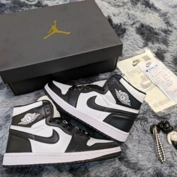 Giày JORDAN 1 cao cổ đen trắng , giày sneaker JODAN JD1 panda high , giày thể thao hot hit