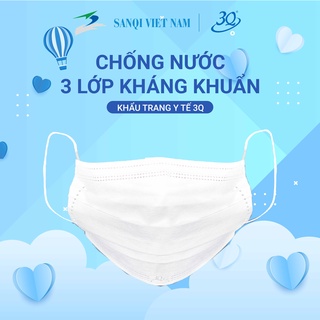 Khẩu trang y tế 3 lớp kháng khuẩn 3Q - MASK CHUẨN XUẤT KHẨU ( MÀU TRẮNG )