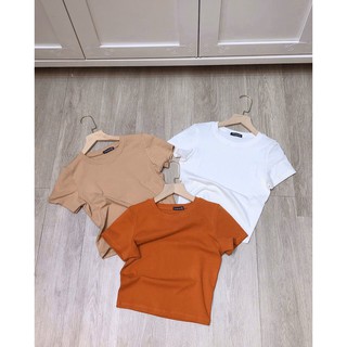 Áo croptop trơn siêu phối đồ