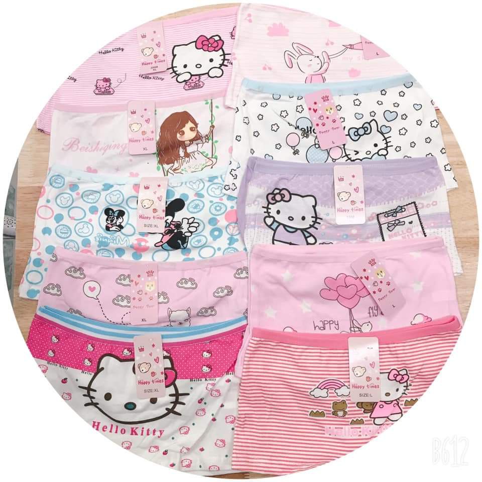 Set 3 quần lót đùi,chíp đùi cao cấp bé gái chất cotton