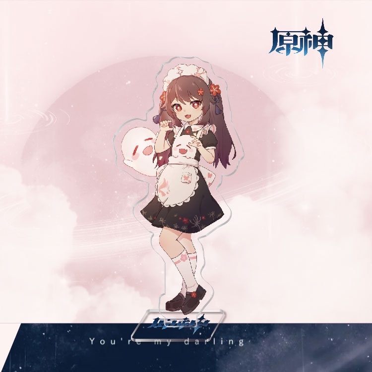 Mô hình Standee nhân vật Genshin Impact trong trang phục hầu gái