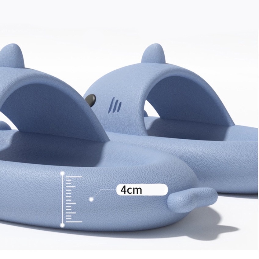 Dép lê đế dày 4cm bằng EVA hình cá mập size 34-45 nâng cấp 2022 cho người lớn đi trong nhà/ ngoài trời