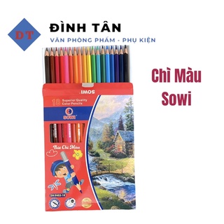 Bút chì màu sowi sw-9403-18 cho bé tập tô màu