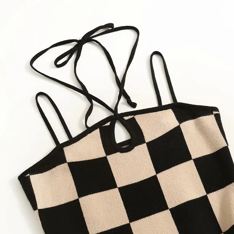 Đầm Ngắn Ôm Dáng Họa Tiết Kẻ Sọc Đen Trắng Quyến Rũ Cho Nữ