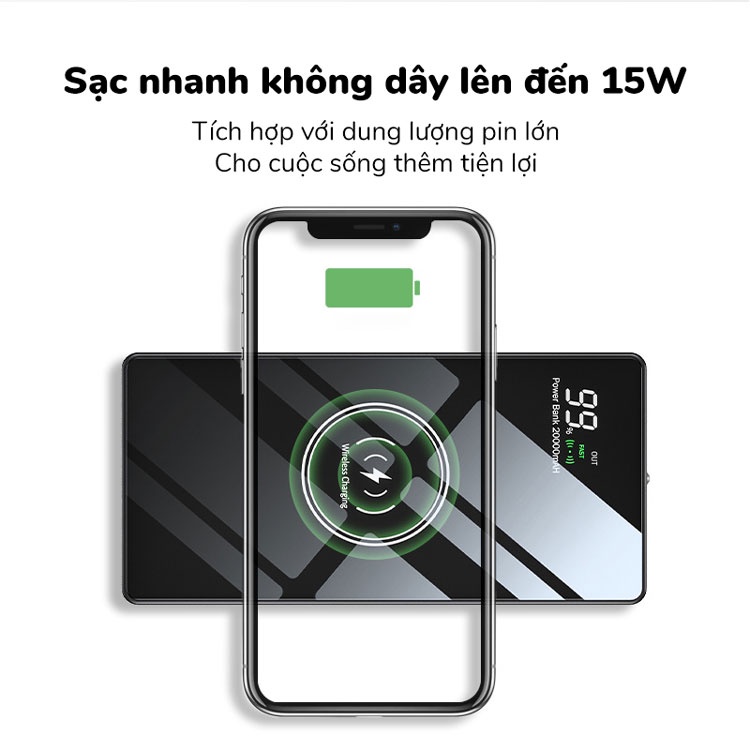 Pin dự phòng sạc nhanh không dây Magic Geek 22.5W