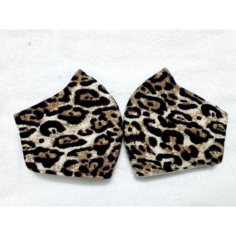 Khẩu trang vải CAO CẤP,  size người lớn, da beo nâu đậm | BigBuy360 - bigbuy360.vn