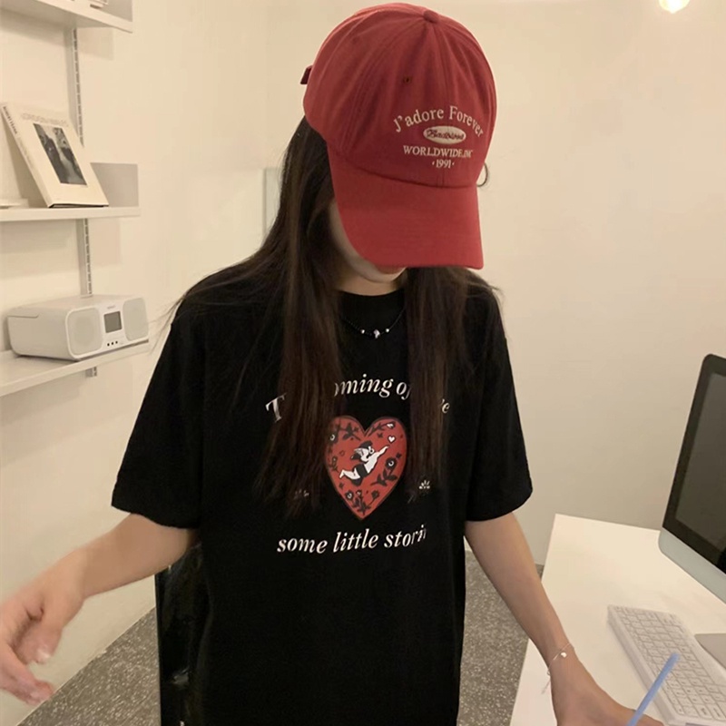 NRVP Áo Thun Nữ Oversize Cổ Tròn Thời Trang Hàn Quốc