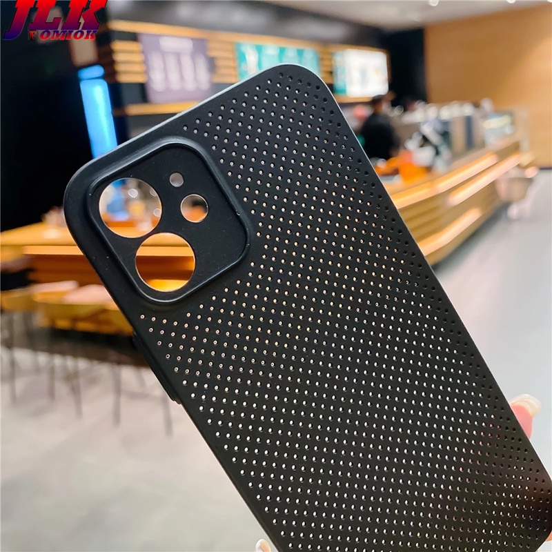Ốp Điện Thoại PP Mềm Siêu Mỏng Tản Nhiệt Thoáng Khí Bảo Vệ Camera Cho iPhone 14 13 12 11 Pro Max