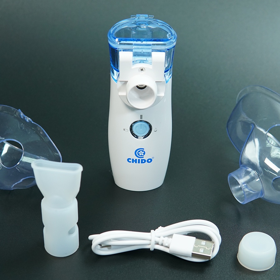 Máy Xông Mũi Họng Cầm Tay Chido, Bảo Hành 24 Tháng 1 Đổi 1, 3 Đầu Xông Cho Cả Người Lớn Và Trẻ Em, Công Nghệ Nhật Bản