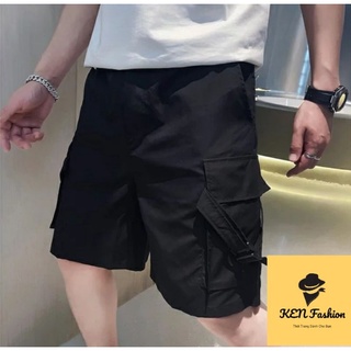 Quần kaki nam full đen có túi vuông Ken fashion