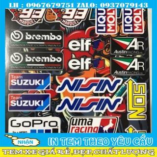 Logo trang trí xe máy size giấy A4