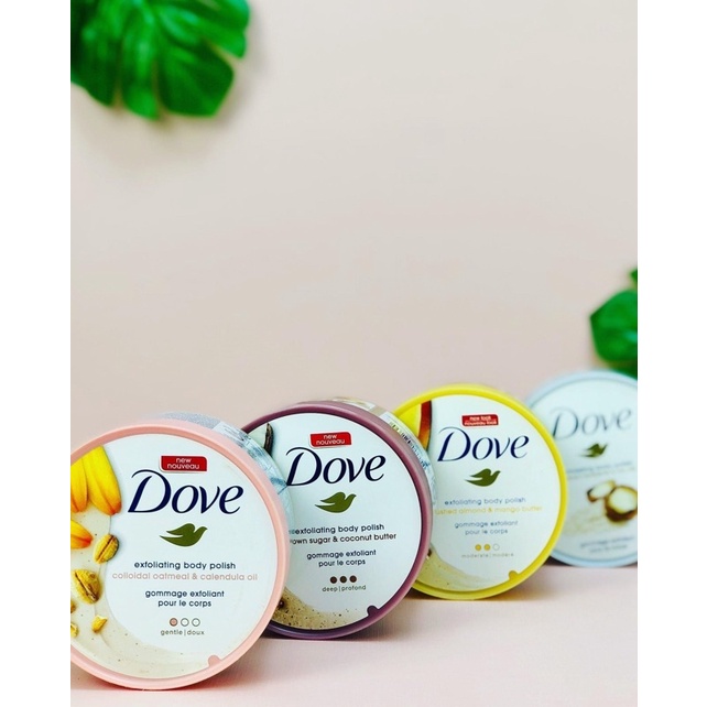 TẨY DA CHẾT DOVE - SX UNILIVER CANADA NẶNG 298G