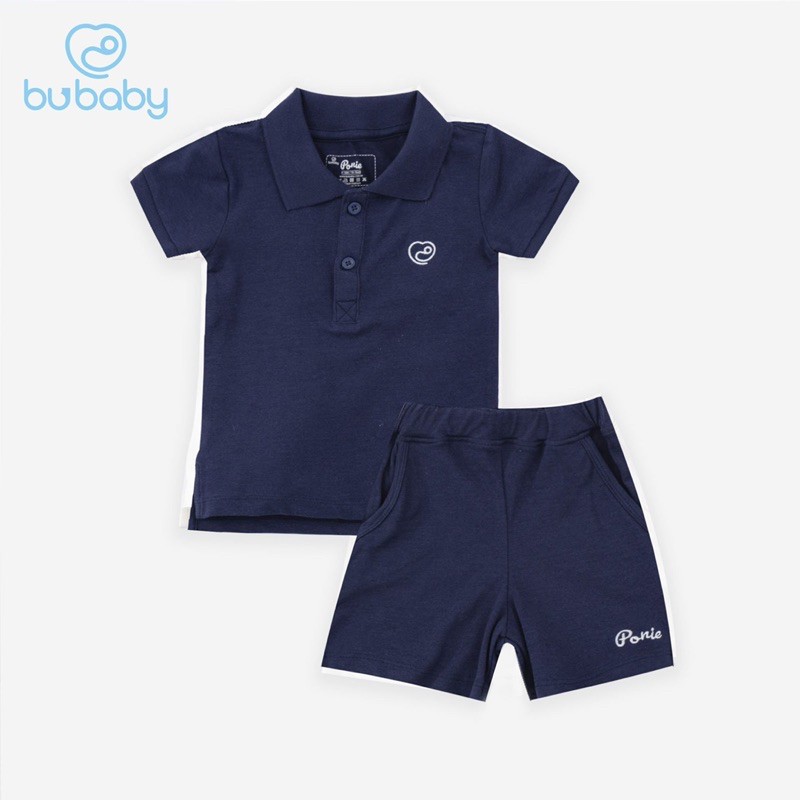 Bộ Polo Bubaby Ponie cộc tay trơn