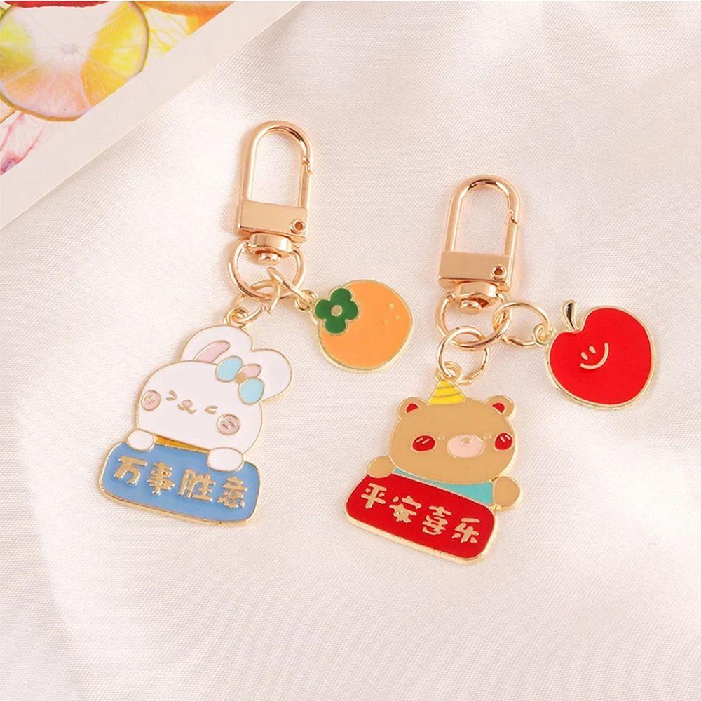 Móc Chìa Khóa Hình Động Vật Trái Cây Dễ Thương Sáng Tạo