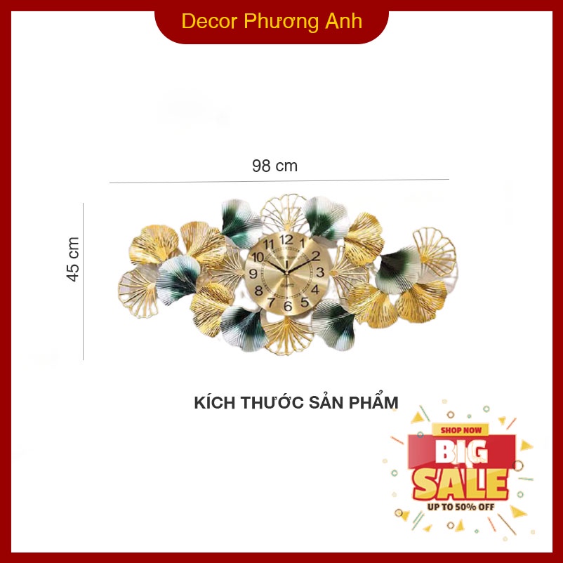 ❤️ 𝙁𝙍𝙀𝙀 𝙎𝙃𝙄𝙋 ❤️ Đồng  Hồ Decor Nghệ Thuật trang Trí Nhà Cao Cấp