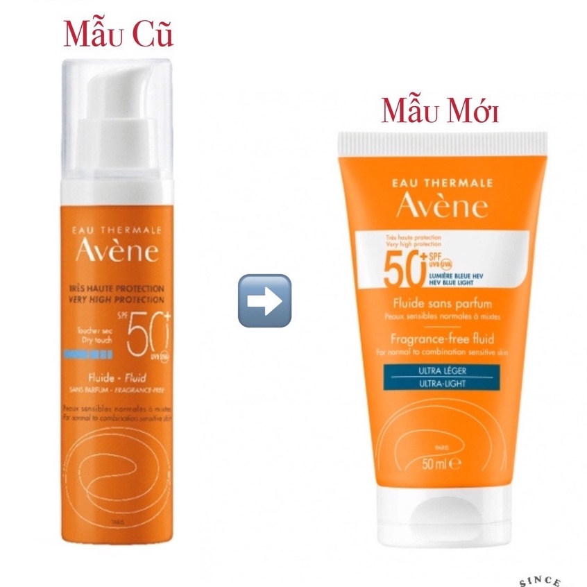 [AVENE] KEM CHỐNG NẮNG CHO DA THƯỜNG ĐẾN DẦU MỤN SPF50+ MẪU MỚI 2022