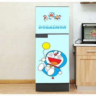 Decal dán tủ lạnh mẫu Doremon