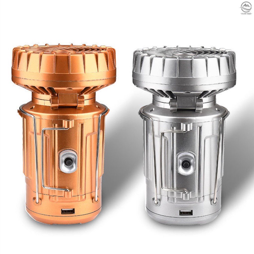 Quạt Tích Điện Kèm Đèn Pin Dã Ngoại Đa Năng Thiết Kế 3 Trong 1 Gấp Gọn Siêu Nhẹ Tiện Dụng Mang Theo Cắm Trại