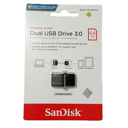 Ổ Đĩa Sandisk Plus Otg 64gb 3.0